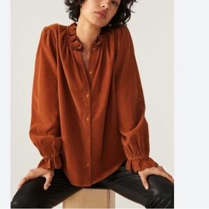 BA&SH Women's Top with Ruffle Details